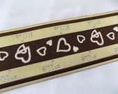 Chocolate Brown Curtain trim tape, 80 mm wide woven ribbon trim by the yard, Tape trim for curtains