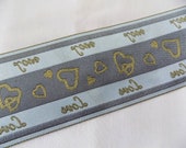 Gray Curtain trim tape, 80 mm wide woven ribbon trim by the yard, Tape trim for curtains