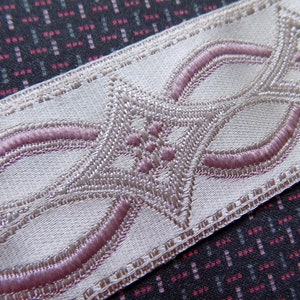 Pink Curtain trim tape, 45 mm wide woven ribbon trim by the yard, Tape trim for curtains
