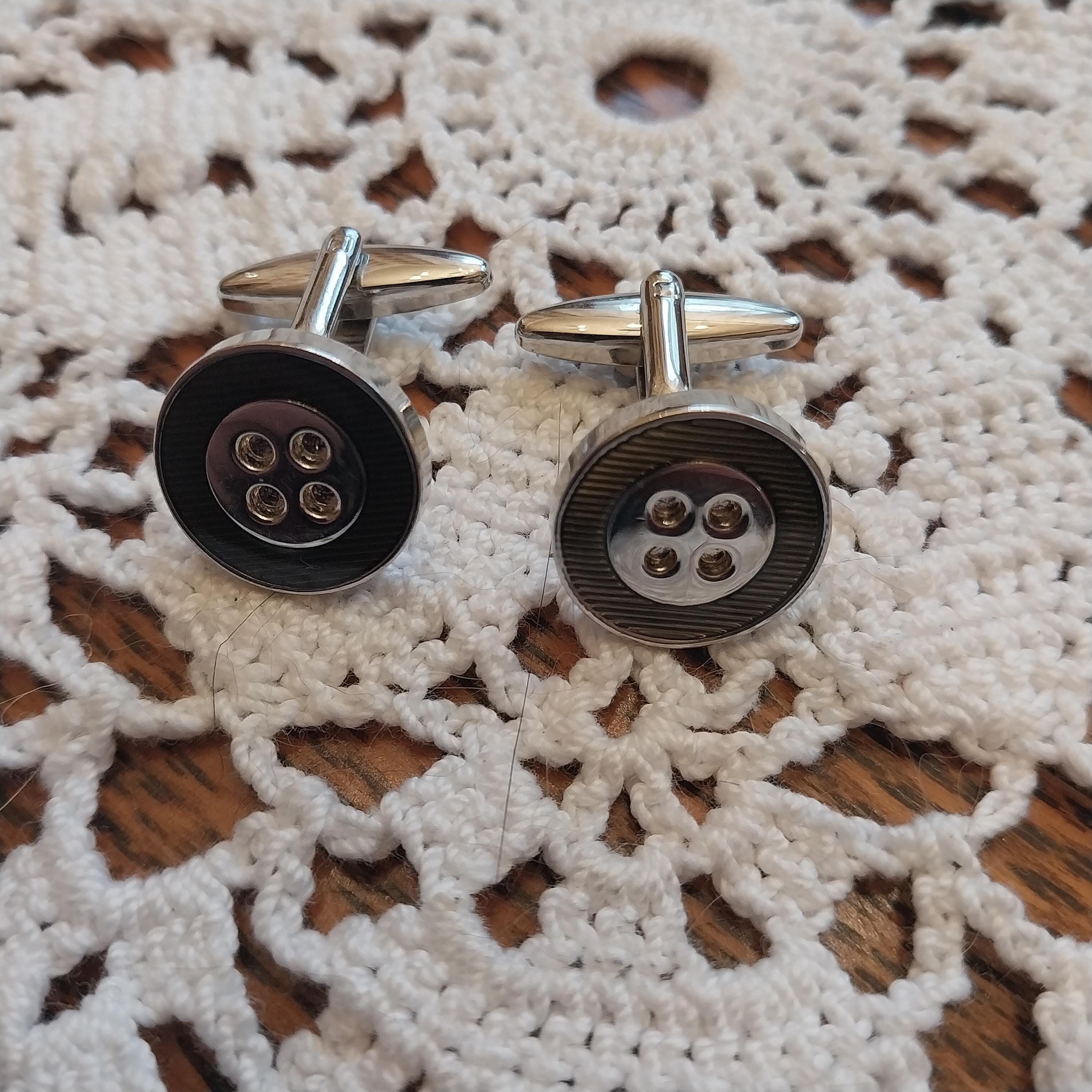ボタンデザインカフスボタン - Etsy 日本