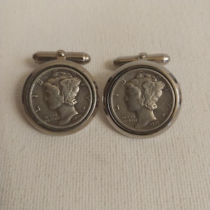 1941 Silver Dimes Cufflinks