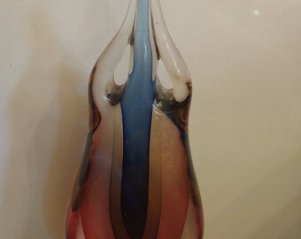 Sommerso Teardrop Art Glass