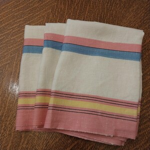 Set Of Three Vintage Dish Towels