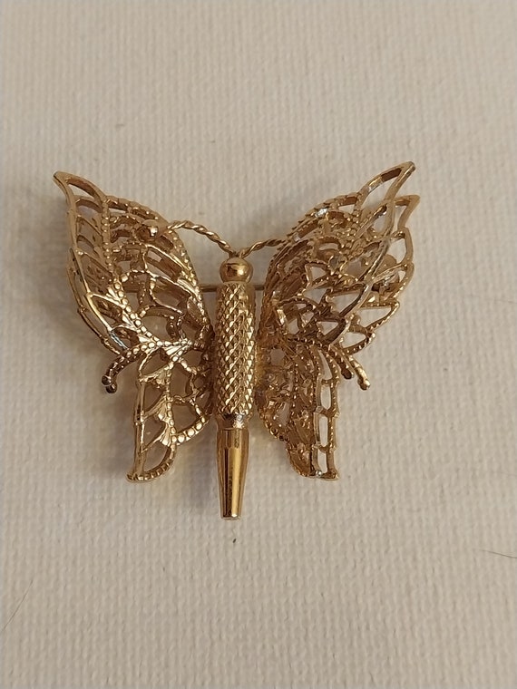 Monet 3D Butterfly Brooch