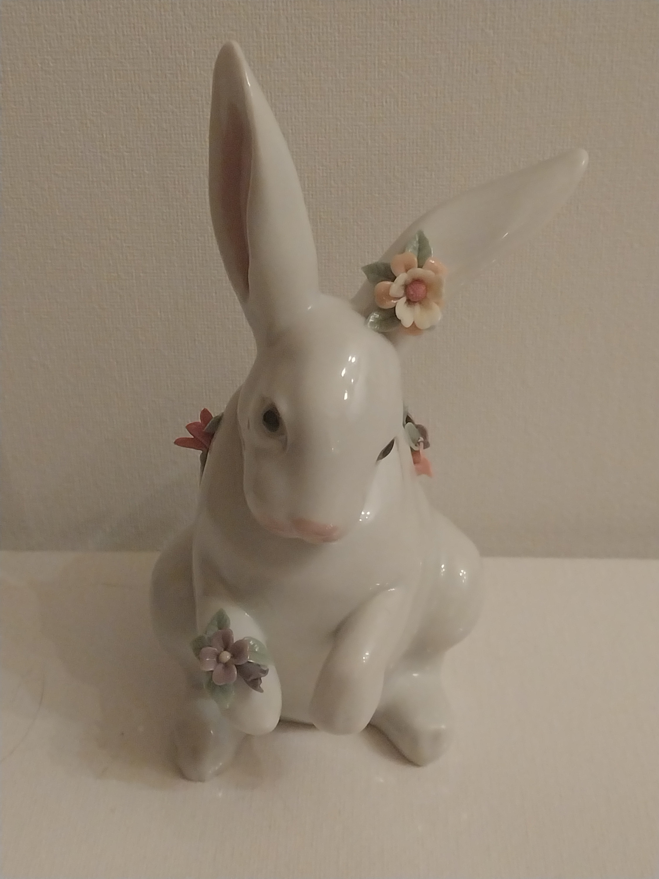 Lladro Sitting Bunny With Flowers - Etsy