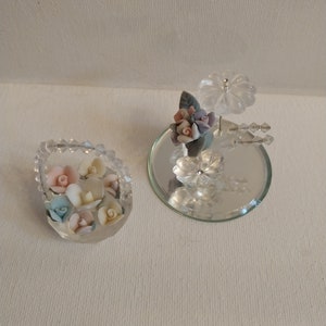 Miniatur Blumenwagen mit Korb