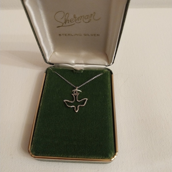 Sherman Brand Sterling Silver Dove Neckace