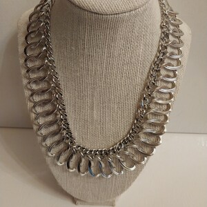 Silver Tone Statement Necklace