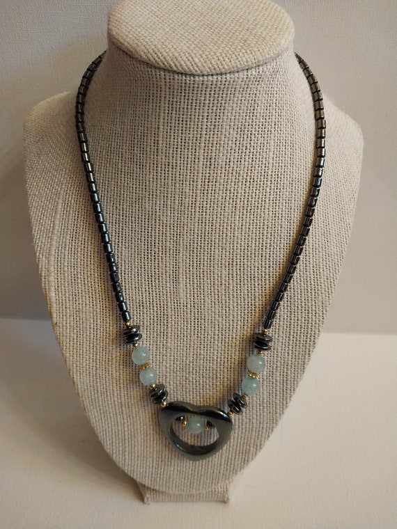 Hematite Heart Necklace