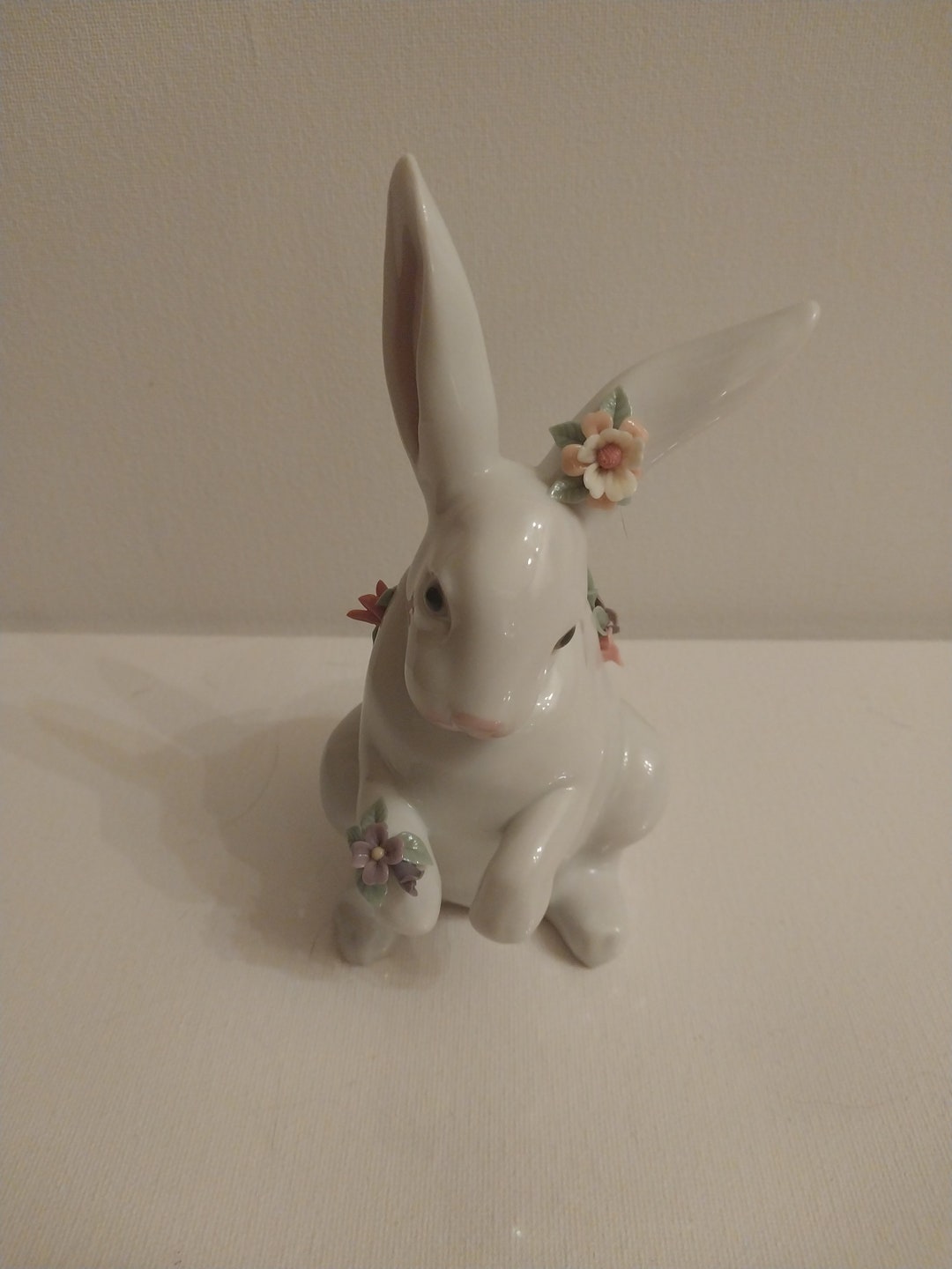 Lladro Sitting Bunny With Flowers - Etsy