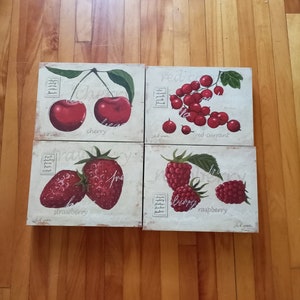 Set Of Four Fruit Pictures