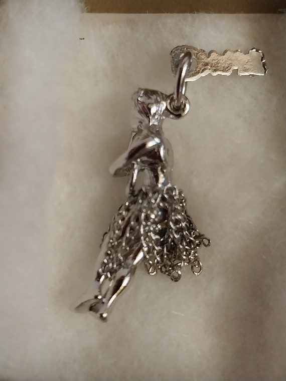 Sterling Hula Girl Pendant/Charm - image 1