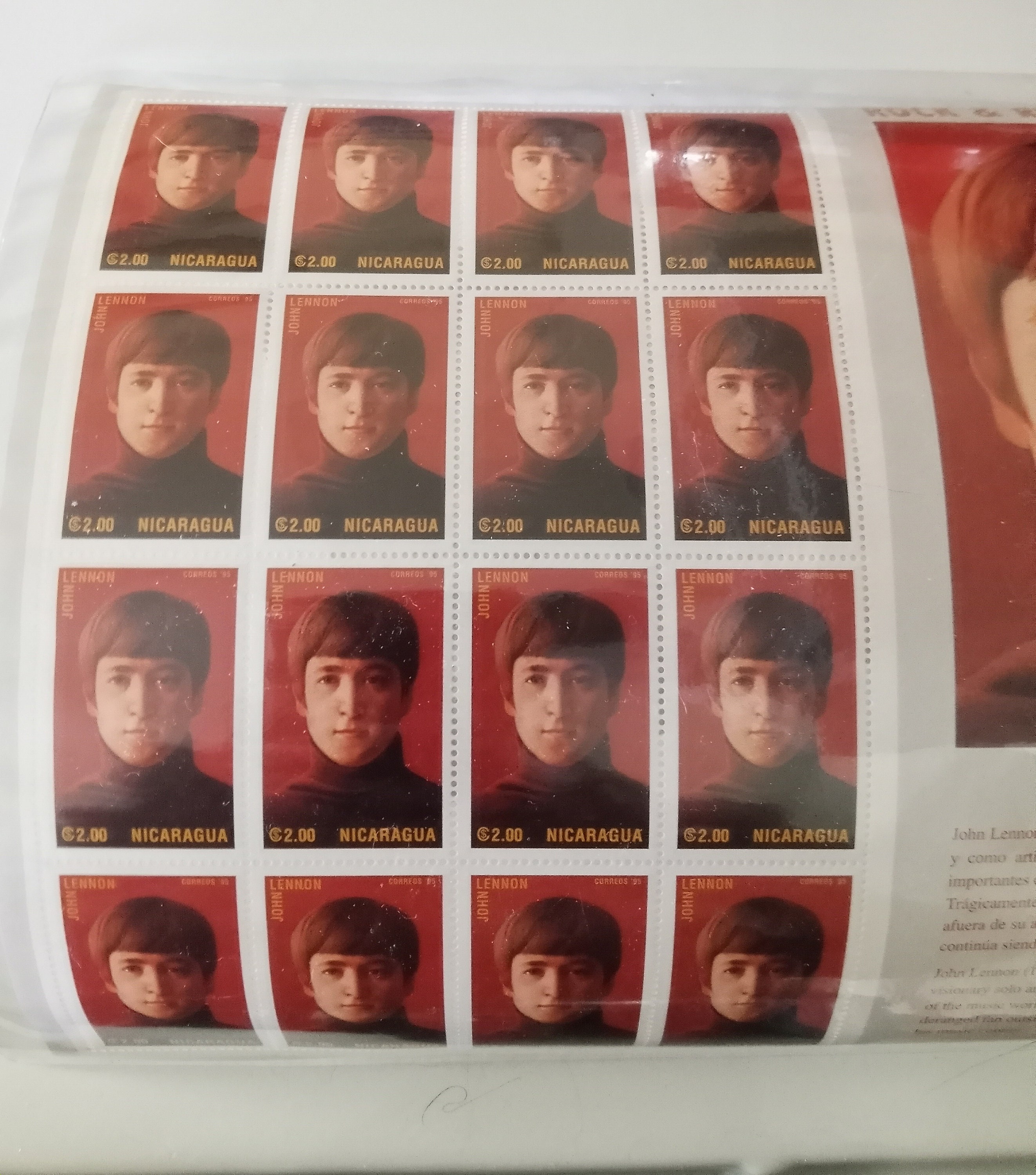 John Lennon Postage Stamp Redactionele Afbeelding. Image Of Document