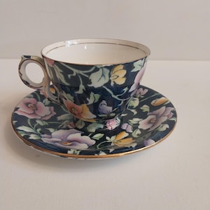 Royal Winton Demi Cup/Saucer Set - Pansey Design