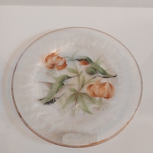 Assiette Colibri en verre transparent