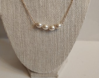 Gold Faux Pearl Park Lane Necklace