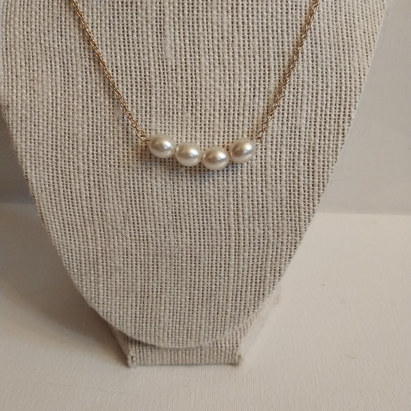 Gold Faux Pearl Park Lane Necklace