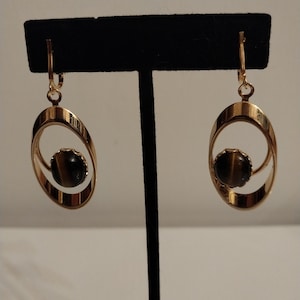 Tiger&#39;s Eye Dangle Earrings