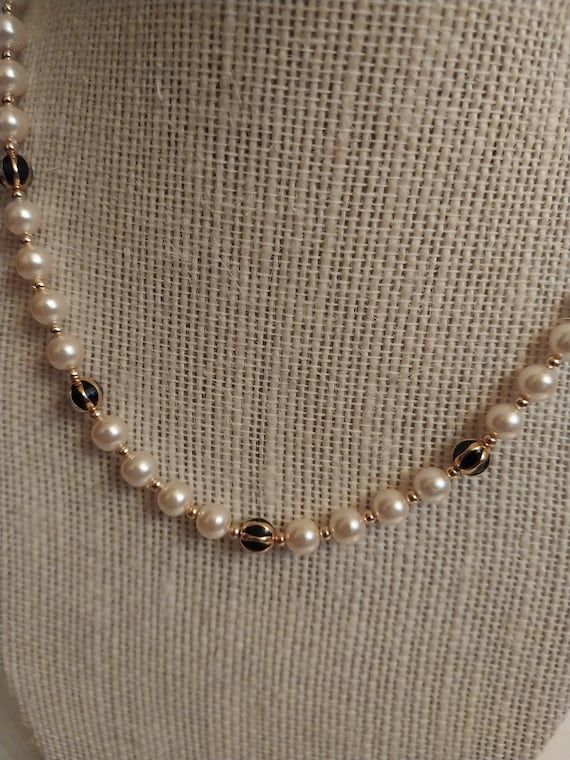 Napier Brand Faux Pearl Necklace - image 2