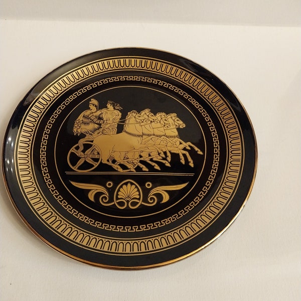 Black/Gold Chariot Race Plate