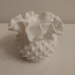 Fenton Ruffled Top Bud Vase