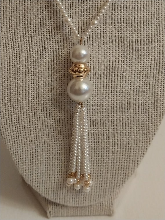 Napier Faux Pearl Necklace - image 2