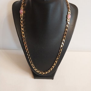 Givenchy Paris New York Gold Tone Link Necklace