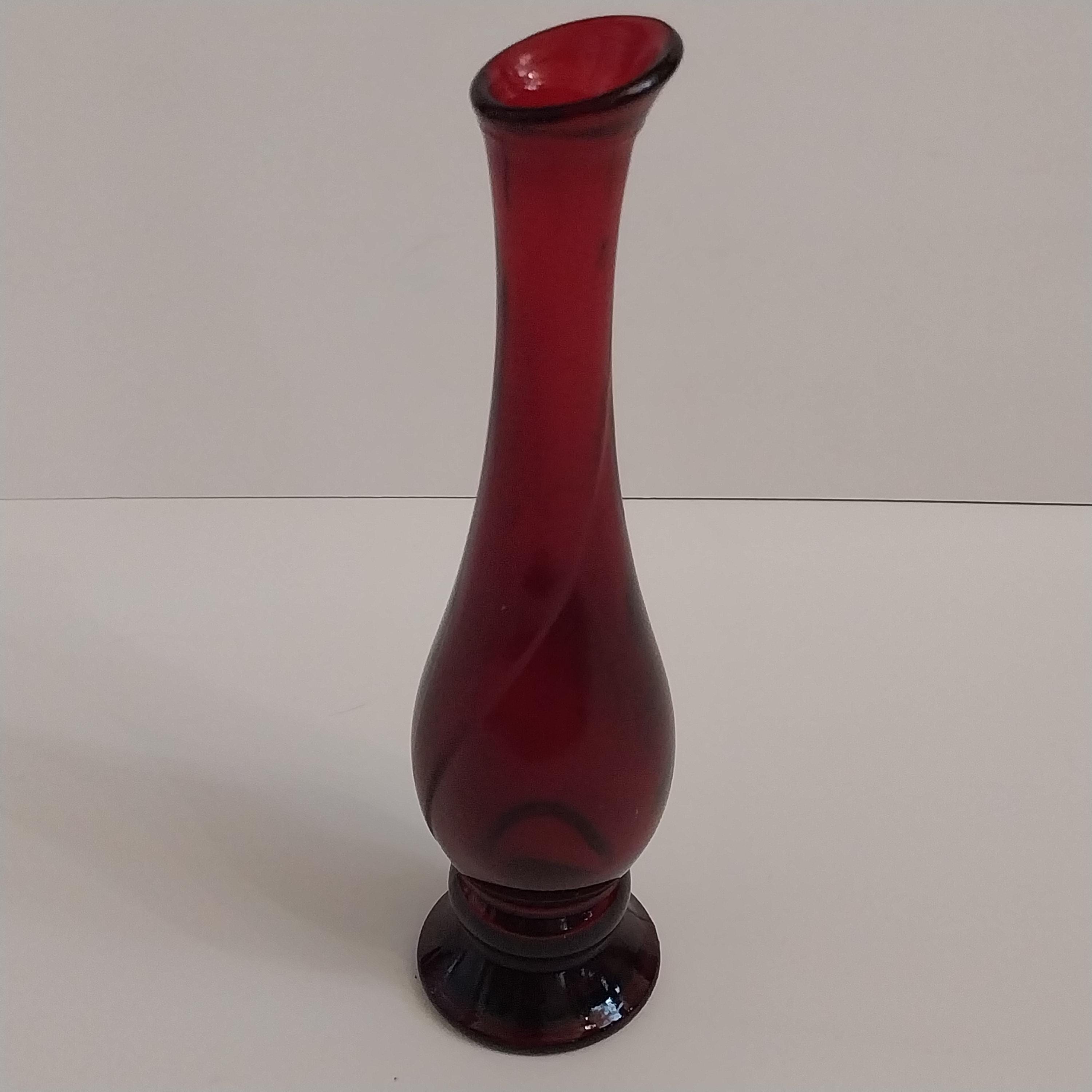 Vintage Ruby Red Avon Bud Vase - Etsy