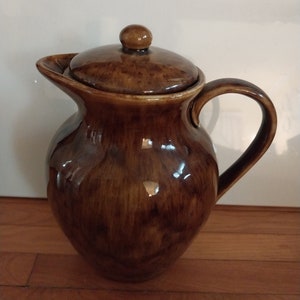 Tasia Brown Drip Glaze Pitcher
