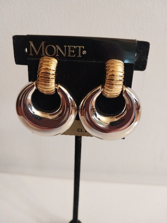 Vintage Monet Door Knocker Earrings