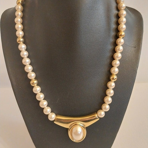 Napier Faux Pearl Necklace