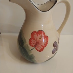 Large Floral Pitcher