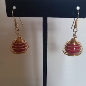 Set Of Two Red Earrings