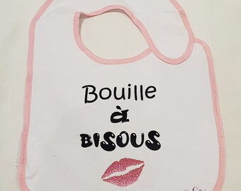 Bavoir " Bouille à Bisous  "