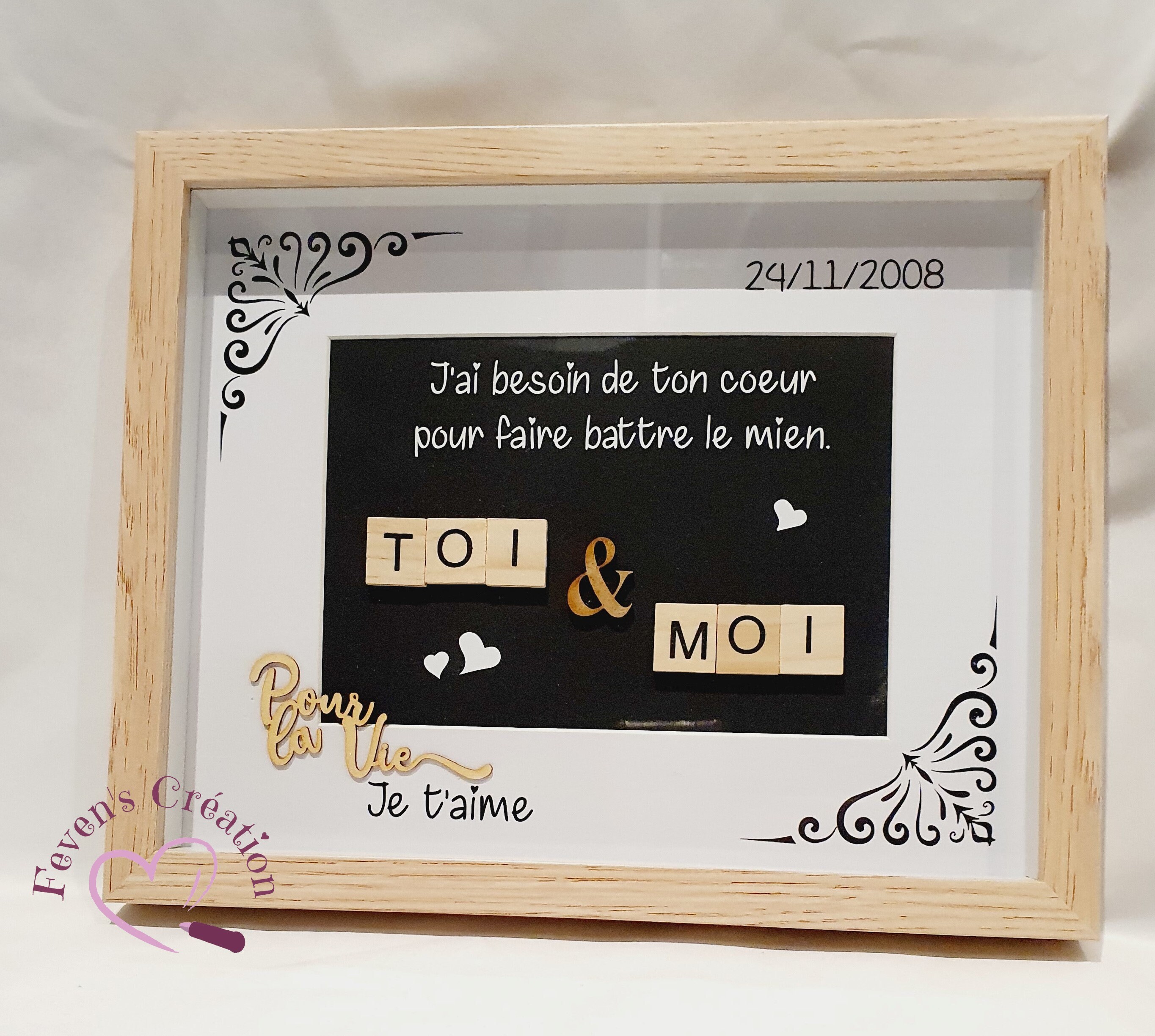 Cadre Toi & Moi _ J'ai Besoin de Ton Cœur Pour Faire Battre Le Mien