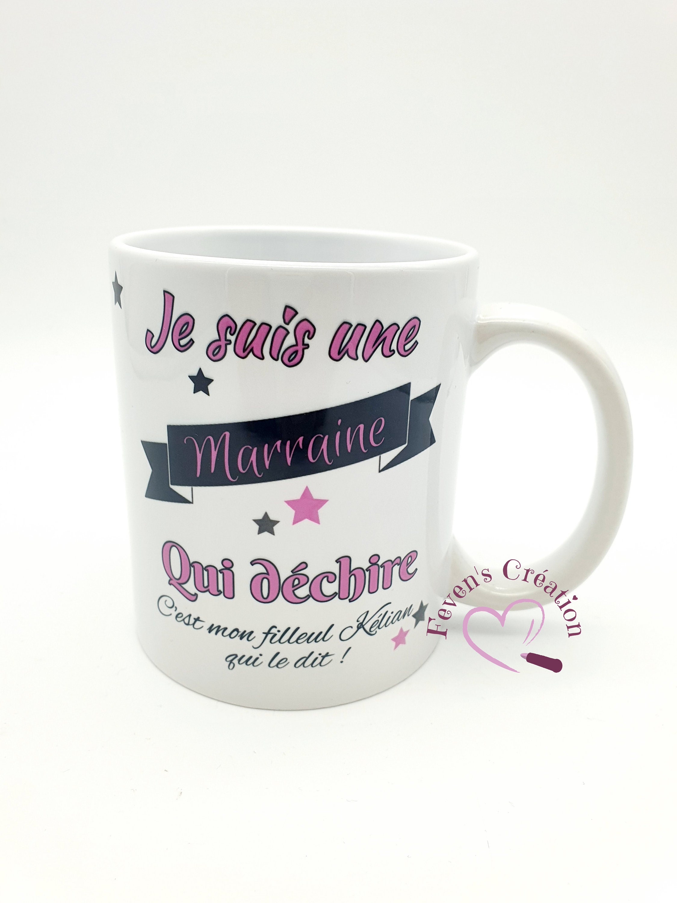 Mug Blanc - Je Suis Une Marraine Qui Déchire Personnalisable