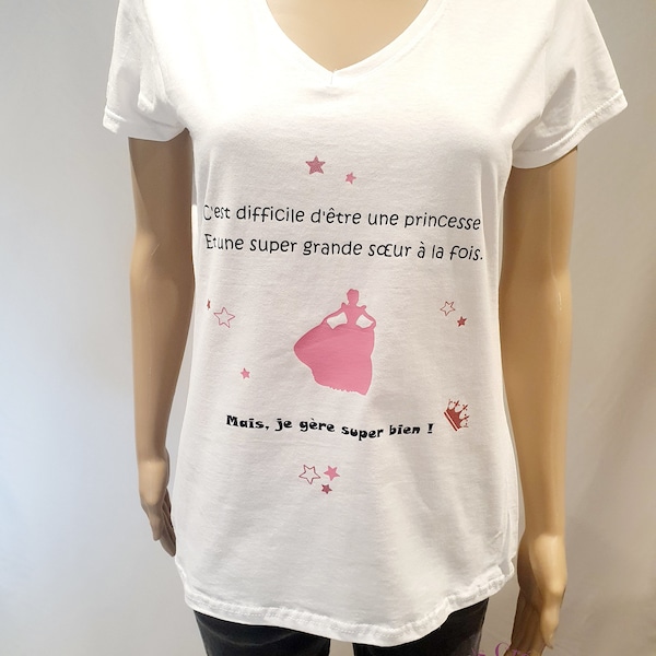 T-Shirt "Es ist schwer, eine Prinzessin und eine große Schwester zugleich zu sein"