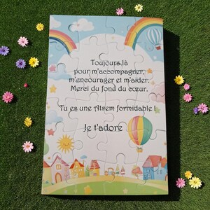 Puzzle Merci Atsem - Cadeau Maîtresse - Cadeau fin d'année scolaire