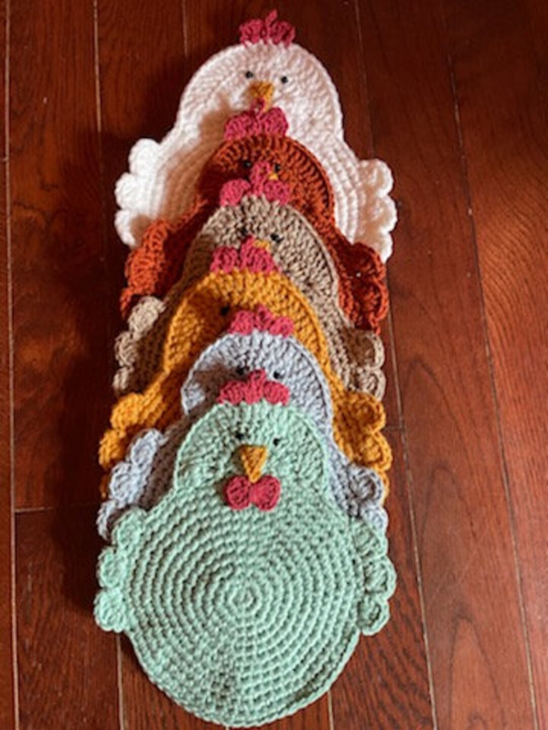 Crochet Chicken Trivets Etsy