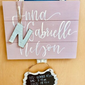 Baby Girl Door Hanger for Hospital