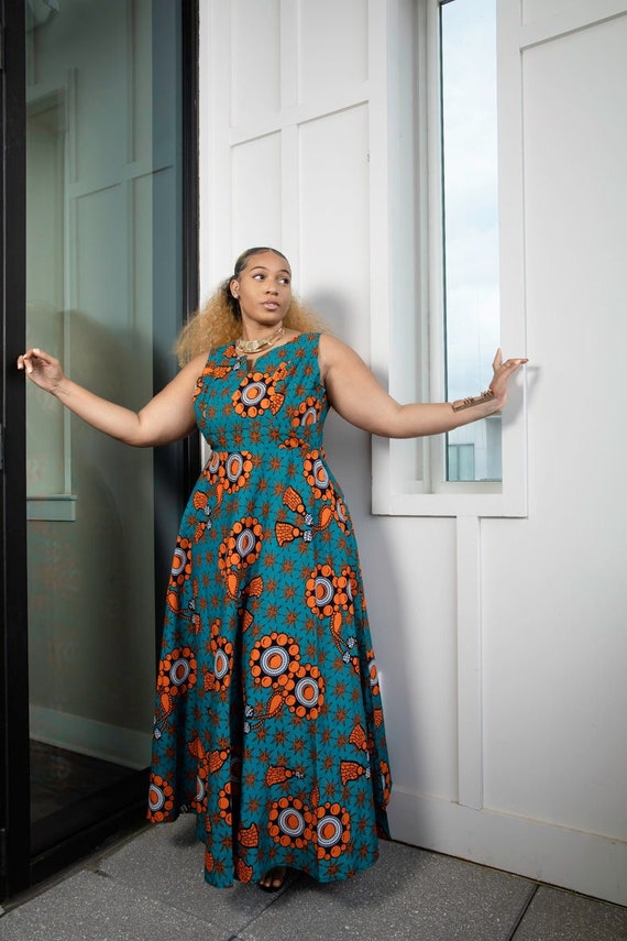 Fashion African Print Maxi Dress New Look Buy Sleeveless Ankara Gowns  Hotsell Ankara Print Dress Flare Sleeveless Maxi Dress LOLA Attir