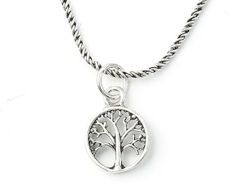 Sterling Silver Tree of Life Necklace, Small, Family Tree, Yoga Jewelry, Meditation, Spiritual, Boho, Bohemian, Gypsy, Festival, Hippie