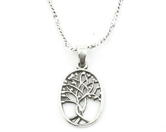 Sterling Silver Tree of Life Necklace, Small, Family Tree, Yoga Jewelry, Meditation, Spiritual, Boho, Bohemian, Gypsy, Festival, Hippie