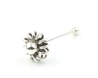 Sterling Silver Daisy Nose Stud, Flower Nose Pin, Nose Jewelry, Boho, Bohemian, Gypsy, Festival Jewelry