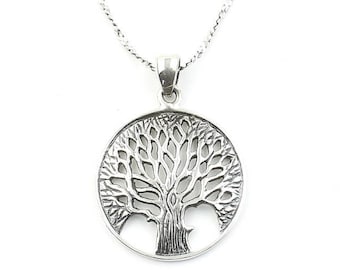 Sterling Silver Tree of Life Necklace, Family Tree, Nature. Yoga Jewelry, Meditation, Spiritual, Boho, Bohemian, Gypsy, Festival, Hippie