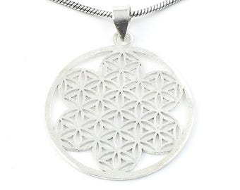 Flower Of Life Necklace, Sacred Geometry Pendant, Geometric, Yoga Jewelry, Festival Jewelry, Boho, Bohemian, Gypsy, Hippie, Spiritual