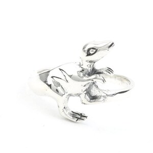 Sterling Silver T-rex Ring, Dinosaur Ring, Archeology, Prehistoric, Festival Jewelry, Animal Jewelry