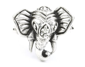 Gypsy Elephant Ring, Sterling Silver Elephant Ring, 925, Boho, Gypsy, Festival Jewelry, Good Luck Elephant, Animal Jewelry