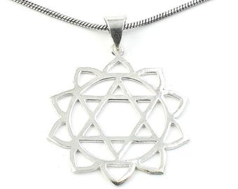 Hexagon Lotus Necklace, Sacred Geometry, Mandala, Star of David, Geometric, Yoga, Festival Jewelry, Boho, Bohemian, Gypsy, Hippie, Spiritual