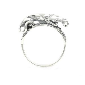 Sterling Silver Panther Ring, Black Panther, Cat, Cheetah Ring, Boho, Bohemian, Gypsy, Festival Jewelry, Animal Jewelry